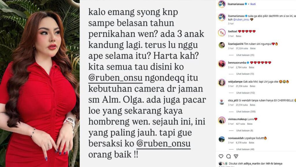 Lisa Mariana Bela Ruben Onsu, Sindir Pedas Sarwendah: Apa yang Kau Tunggu?